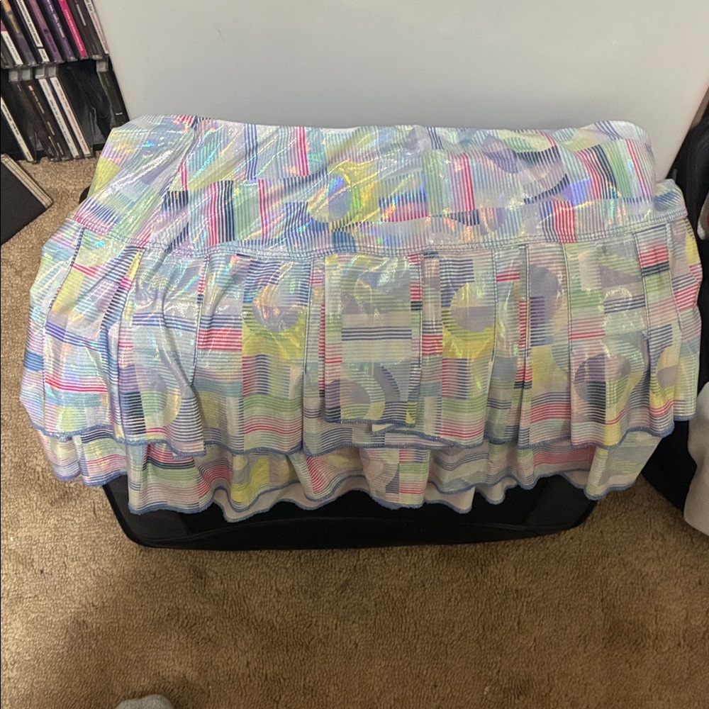 Lucky in Love Pastel Multicolor Pleated Circle Skirt